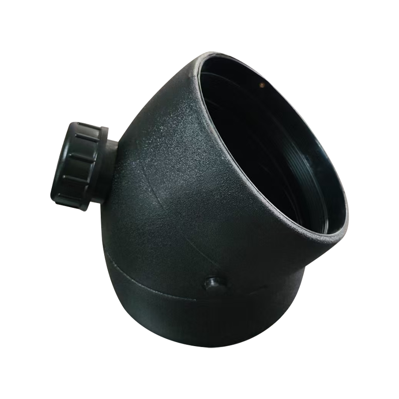 Comhleá leictreach Elbow 45° le calafort iniúchta